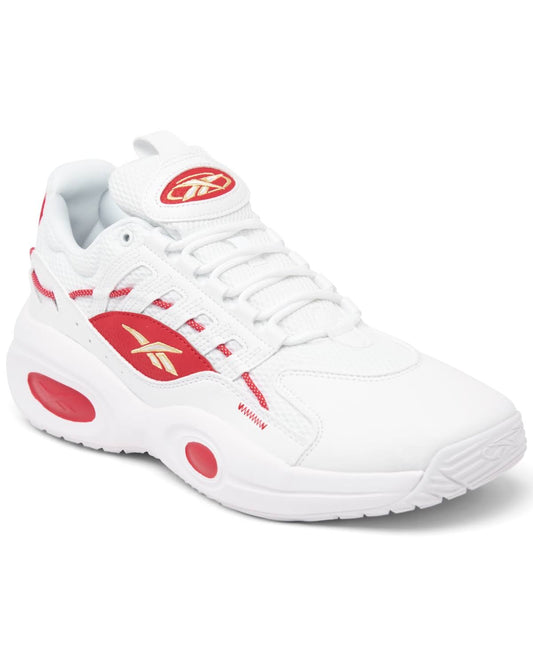 Reebok Solution Mid Basketball Shoes Mens Sneakers 4.5 Ftwr White / Vector Red / Matte Gold