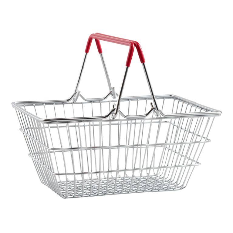 Mini Metal Shopping Basket Tabletop Decor by World Market