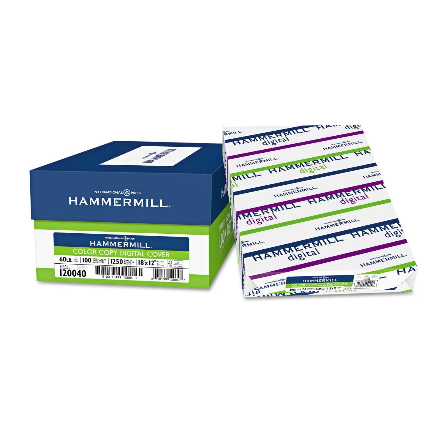 Hammermill Premium Color Copy Cover, 100 Bright, 60lb, 18 x 12, 250/Pack