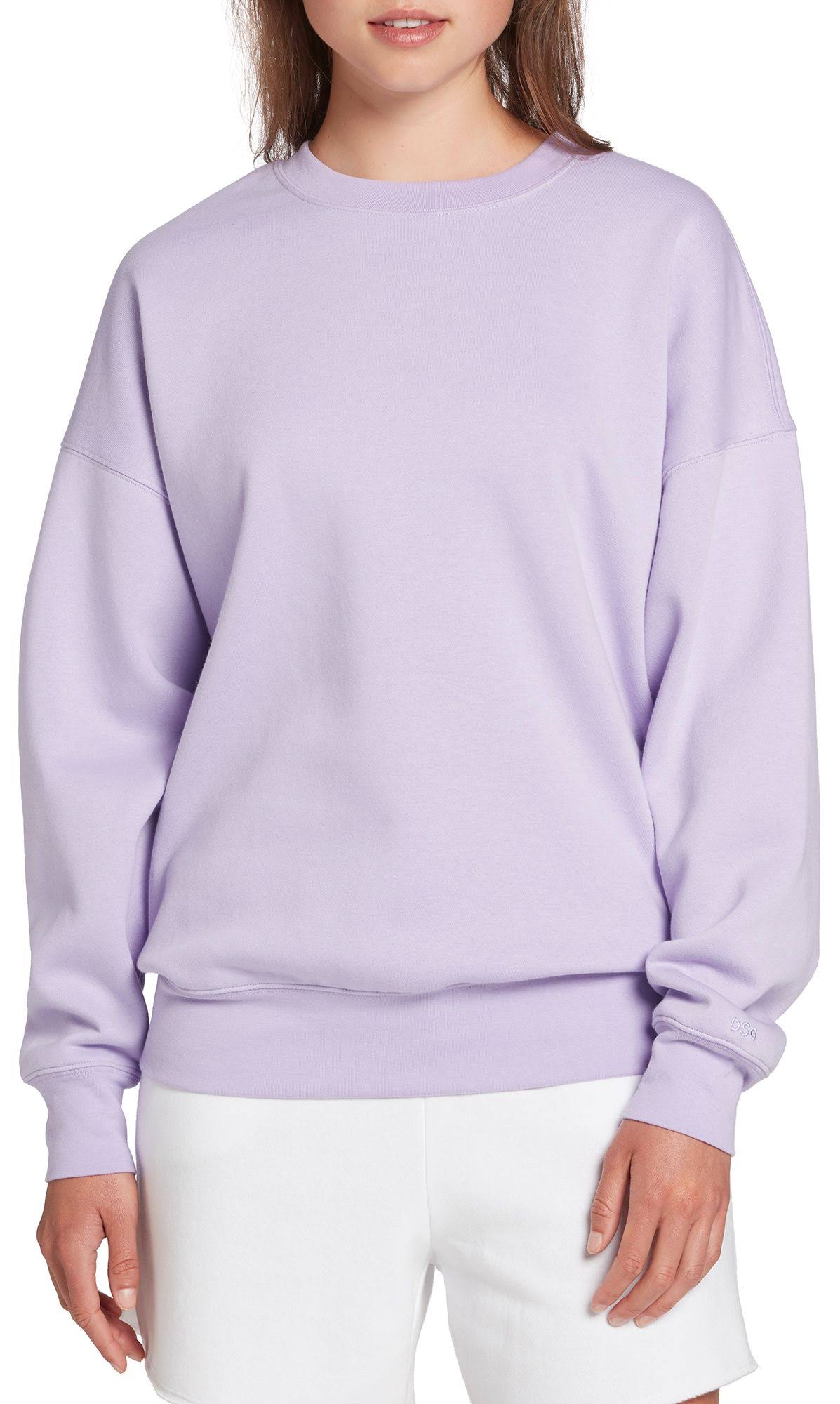 DSG Womens Oversized Crewneck Sweatshirt, Large, Digital Lavender