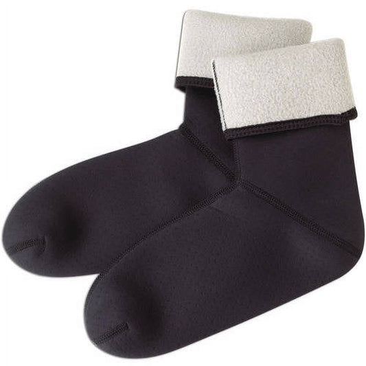 Caddis Mens Fleece-Lined Neoprene Wading Socks - Black