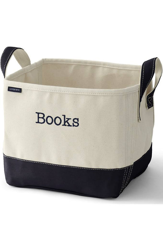 Lands End Canvas Storage Tote, Natural, Small