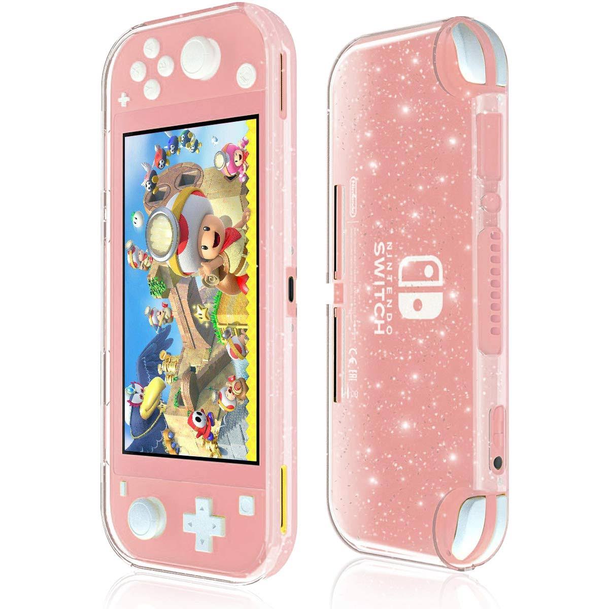 Moxiaomo Protective Case for Nintendo Switch Lite,Liquid Crystal Glitter Bling Soft TPU Cover with Shock-Absorption and Anti-Scratch Protective