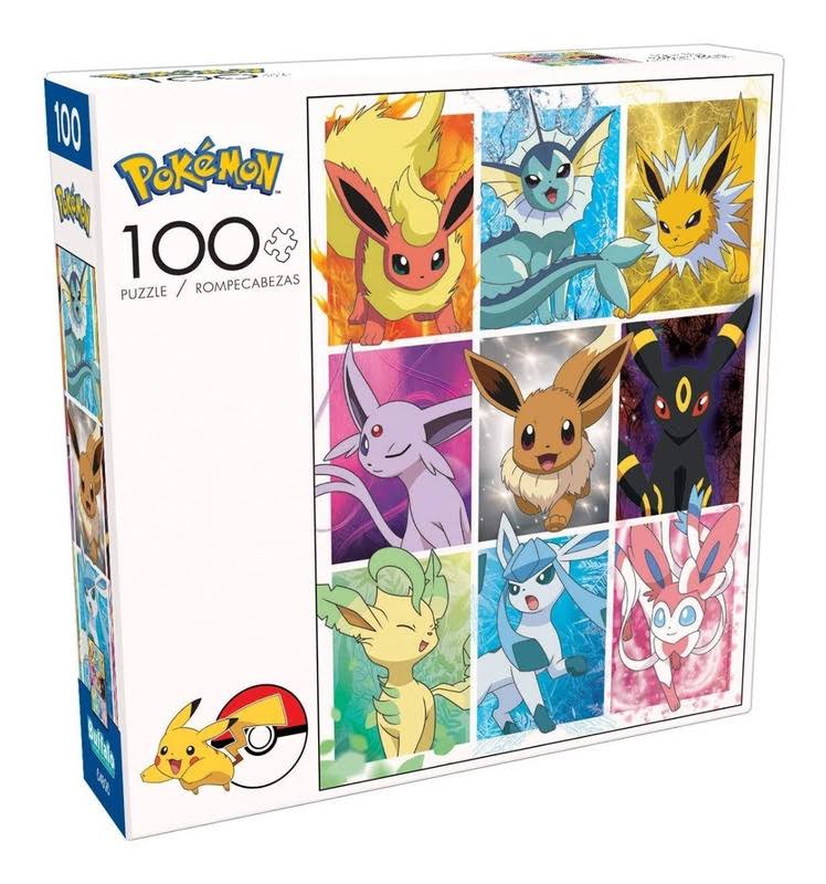 Pokemon Eevee All Evolutions Frames Buffalo Games 100-Piece Jigsaw Puzzle