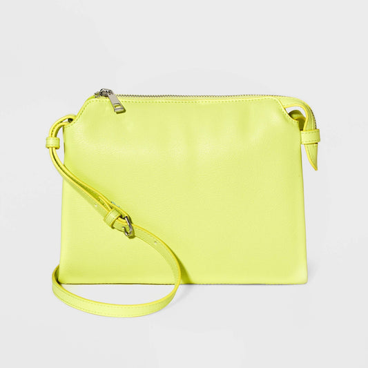 Double Gusset Crossbody Bag - A New Day Lime Green