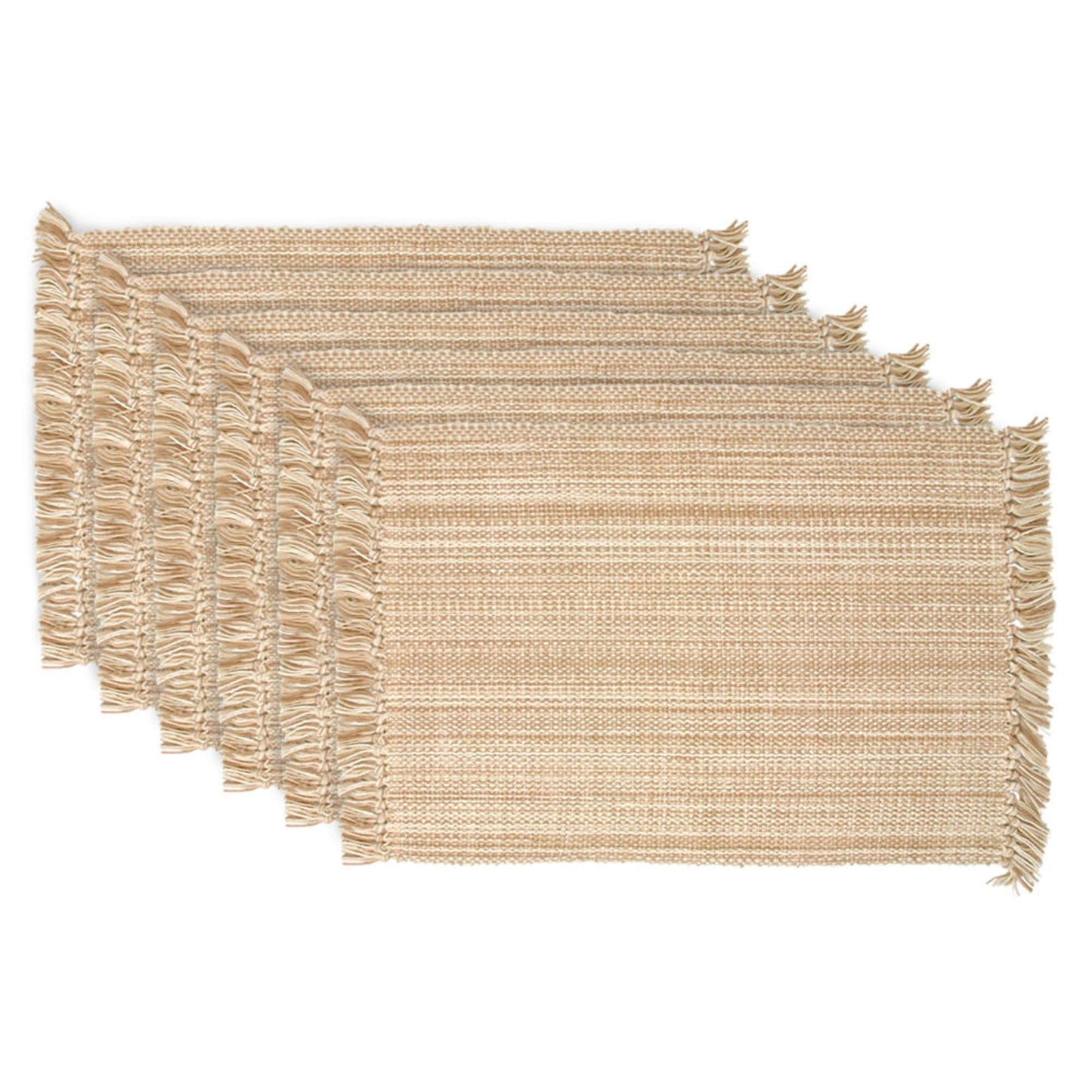 DII Variegated Natural Fringe Placemat (Set of 6)