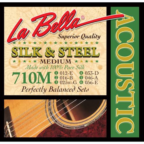 La Bella 710L Silk & Steel Acoustic Guitar Strings - Light