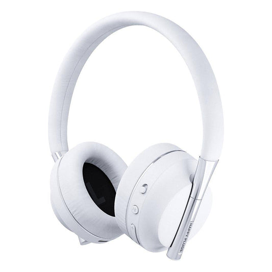 Kids Wireless Headphones | Volume Limiting | 4-15yo | Happy Plugs Play - White - Youth Headphones (4-15 Years Old)