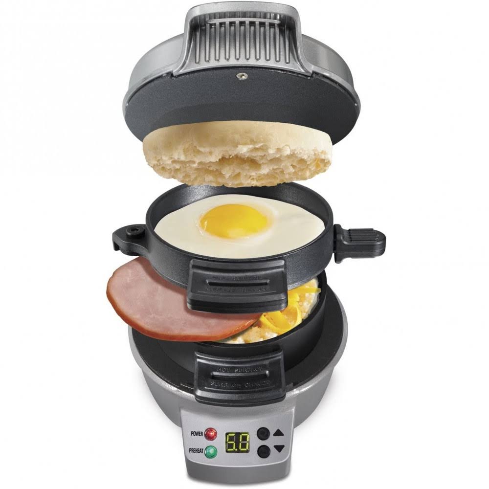 Hamilton Beach Breakfast Sandwich Maker, Silver