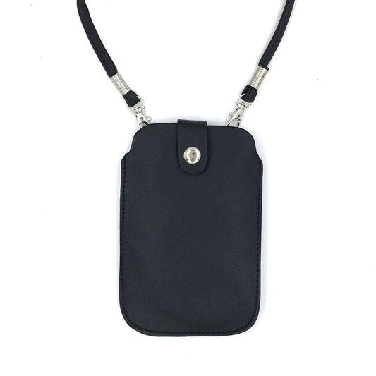 TAPP Collections Leather Neck Pouch for Phone Style 2 - Black New