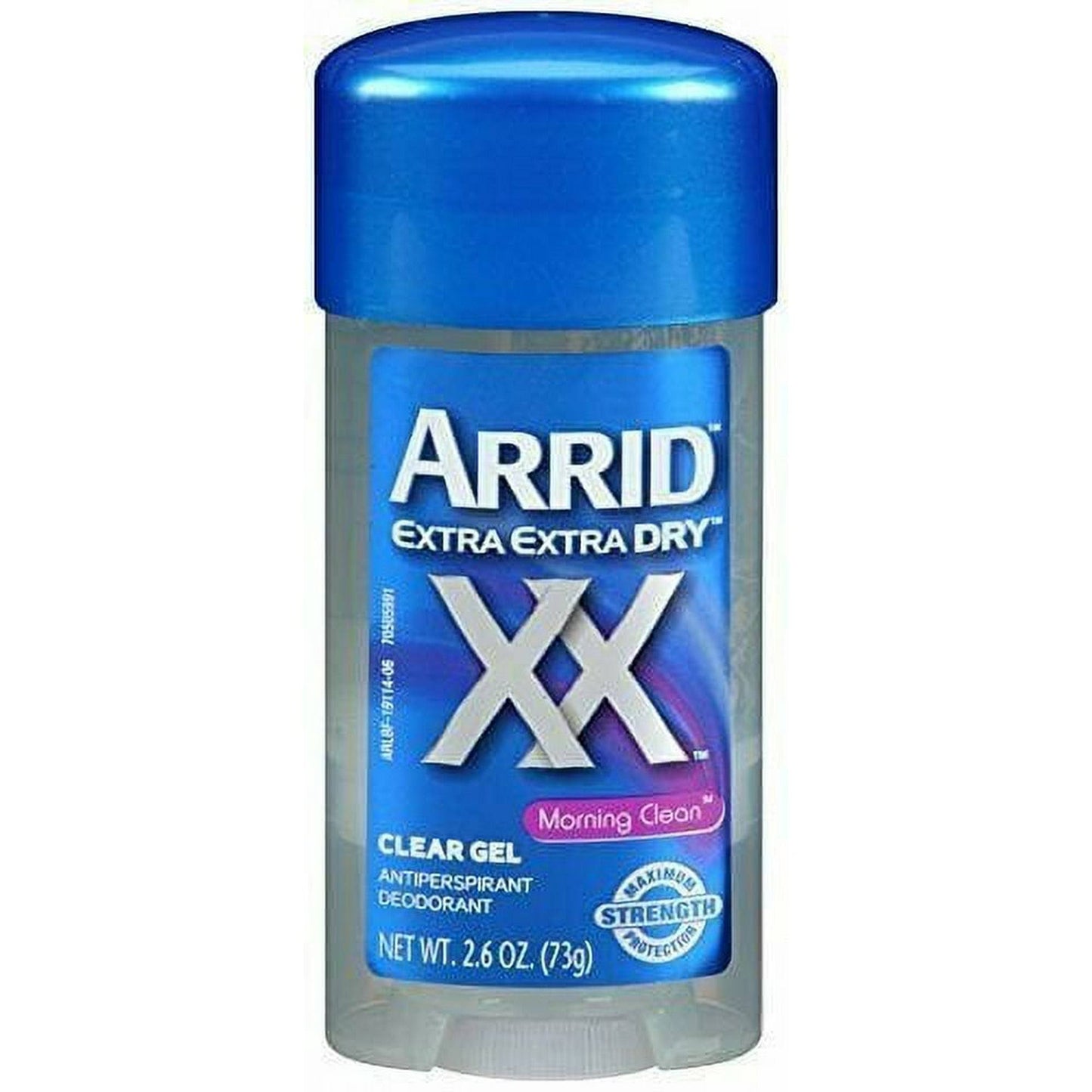 Pack of (2) Arrid Extra Dry Antiperspirant and Deodorant Clear Gel Morning Clean 2.6 oz.