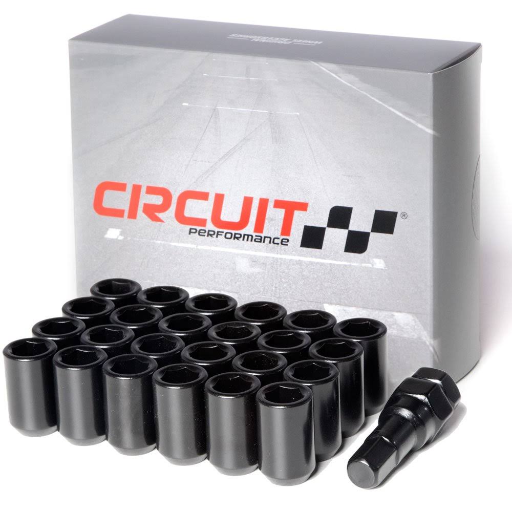 Circuit Performance Tuner Key Acorn Lug Nuts Black 12x1 5 Forged Steel 20pc Tool