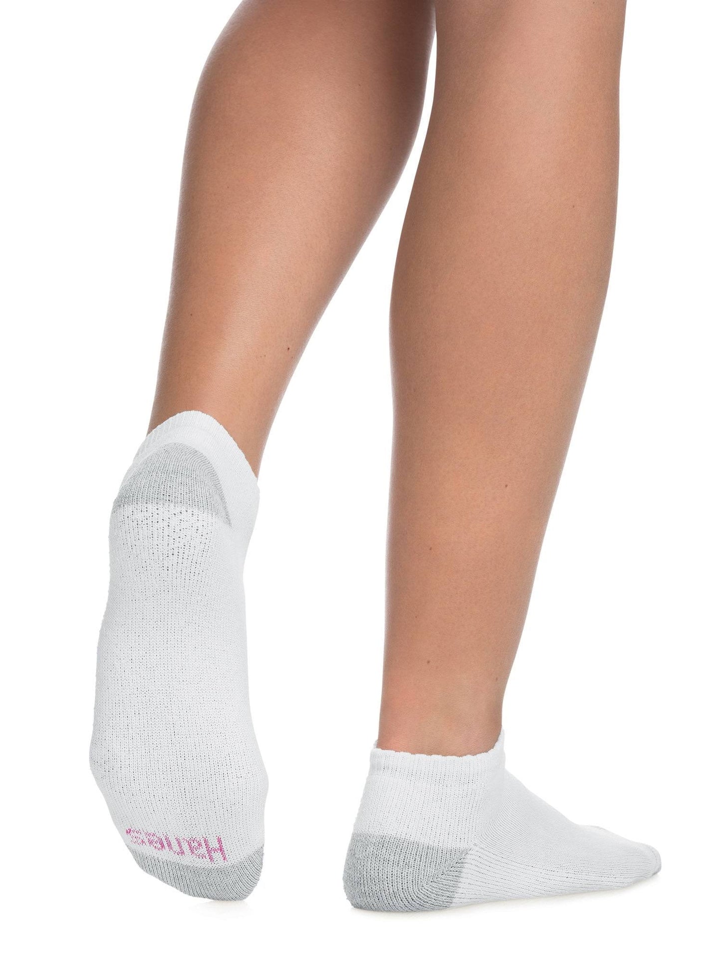 Hanes Womens Lowcut Socks, White - 10 pairs