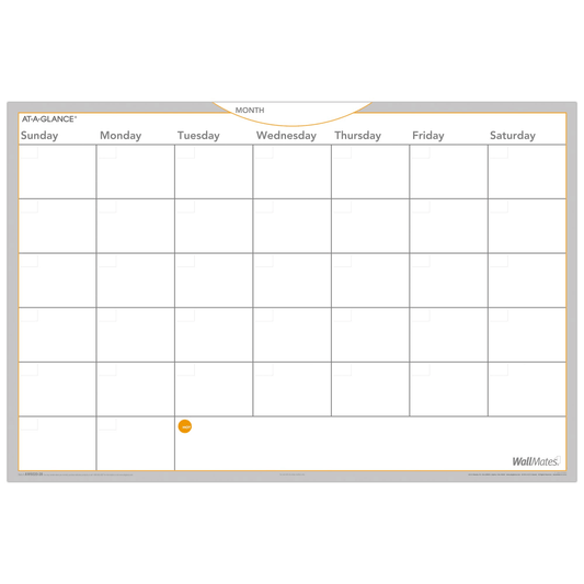 At-a-glance WallMates Self-Adhesive Dry Erase Monthly Planning Surface 36 x 24