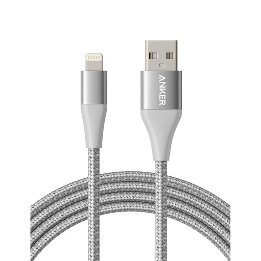 Anker 10 Powerline+ II Braided USB-A to Lightning Cable - Silver