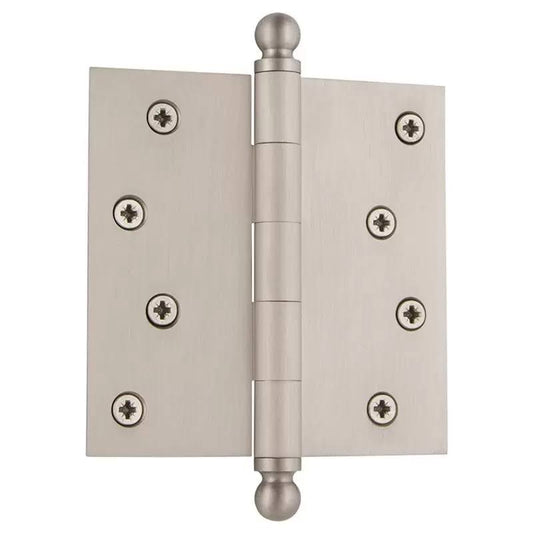 Nostalgic Warehouse 3.5 Ball Tip Residential Hinge Square Corners in Bright Chrome