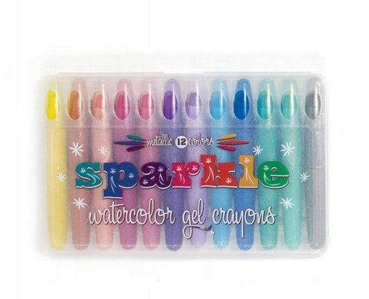 International Arrivals Sparkle Gel Crayons, Set of 12