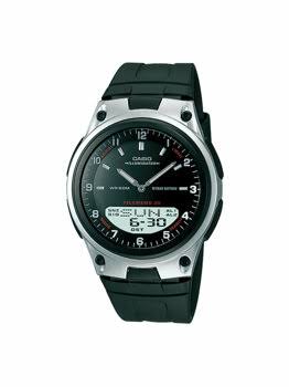 Casio Aw80-1a Mens Forester Analog & Digital Black Resin Strap Watch, Size: One size, Grey Type