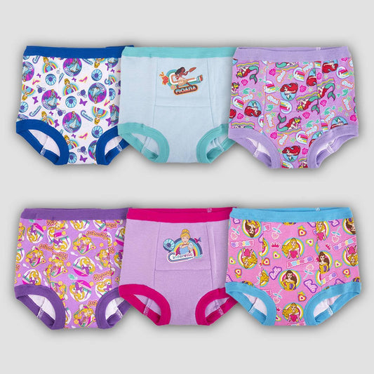 Toddler Girls Disney Princess 6pk Training Underwear