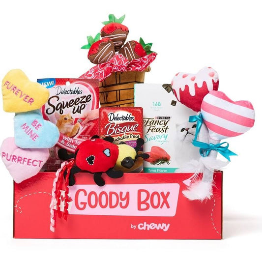 Goody Box Valentines Cat Toys & Treats