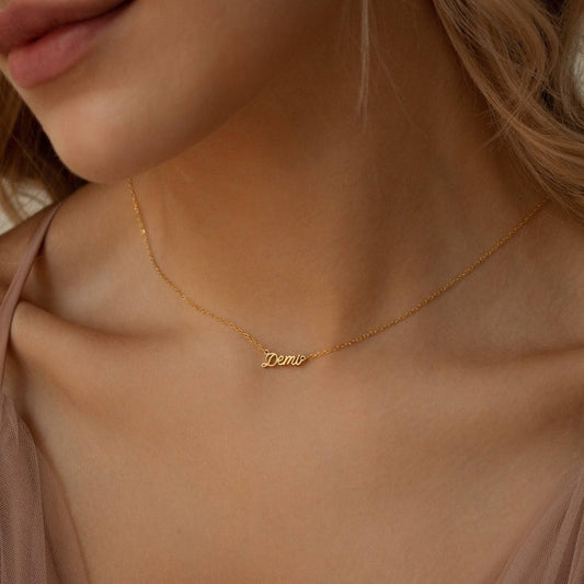 Caitlyn Minimalist Dainty Custom Paris Name Necklace