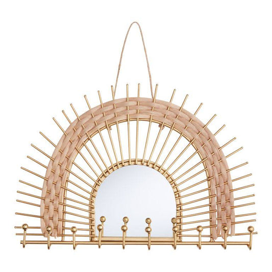 Metal and Rattan Arch Wall Jewelry Holder by World Market