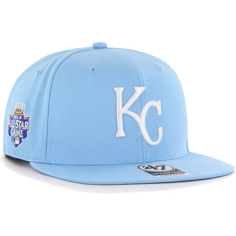 Mens 47 Light Blue Kansas City Royals 2012 MLB All-Star Game Sure Shot Captain Snapback Hat