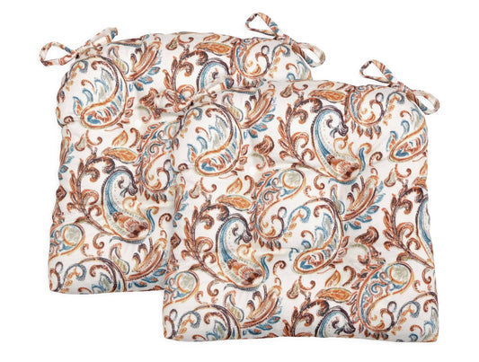 Arlee Home Fashions Paisley Indoor Dining Chair Cushion, Set of 2