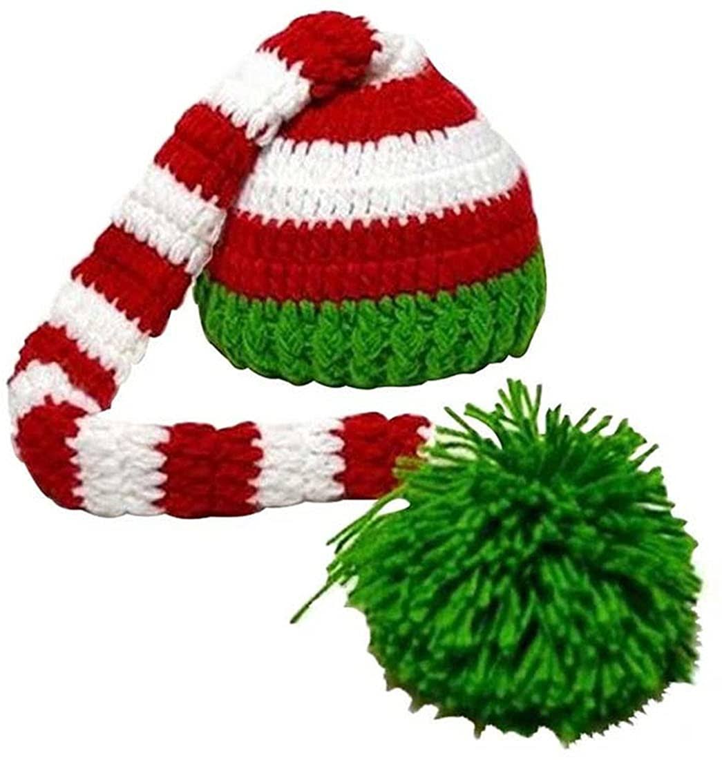 Kafeimali Baby Christmas Elf Long Tail Crochet Beanie Knit Hat Stocking Caps