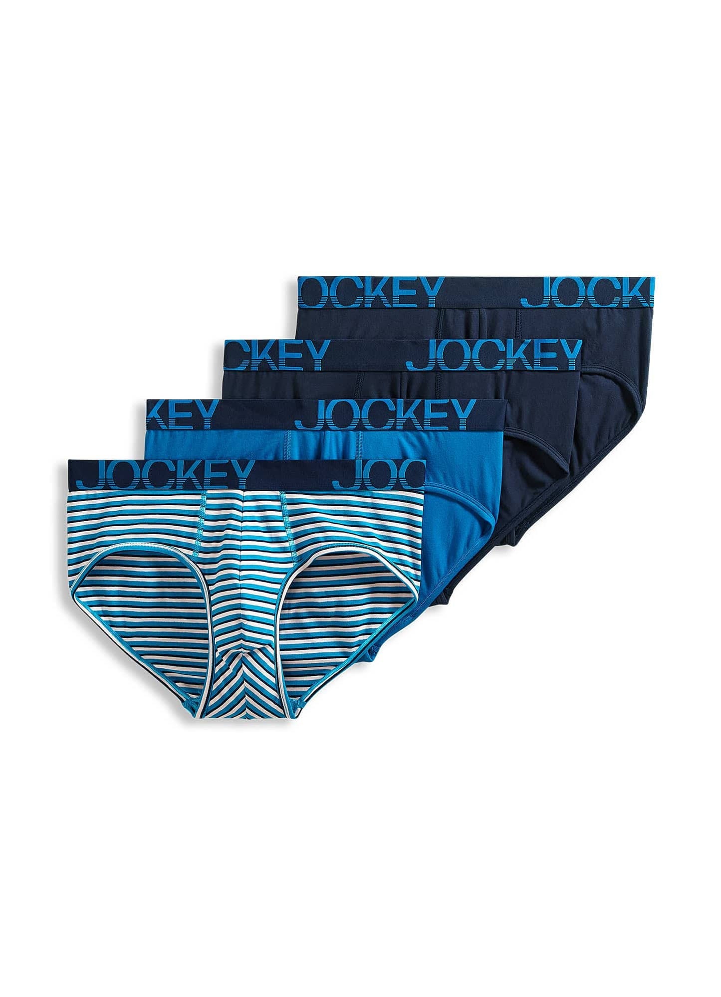 Jockey Mens ActiveStretch Brief - 4 Pack XL Black