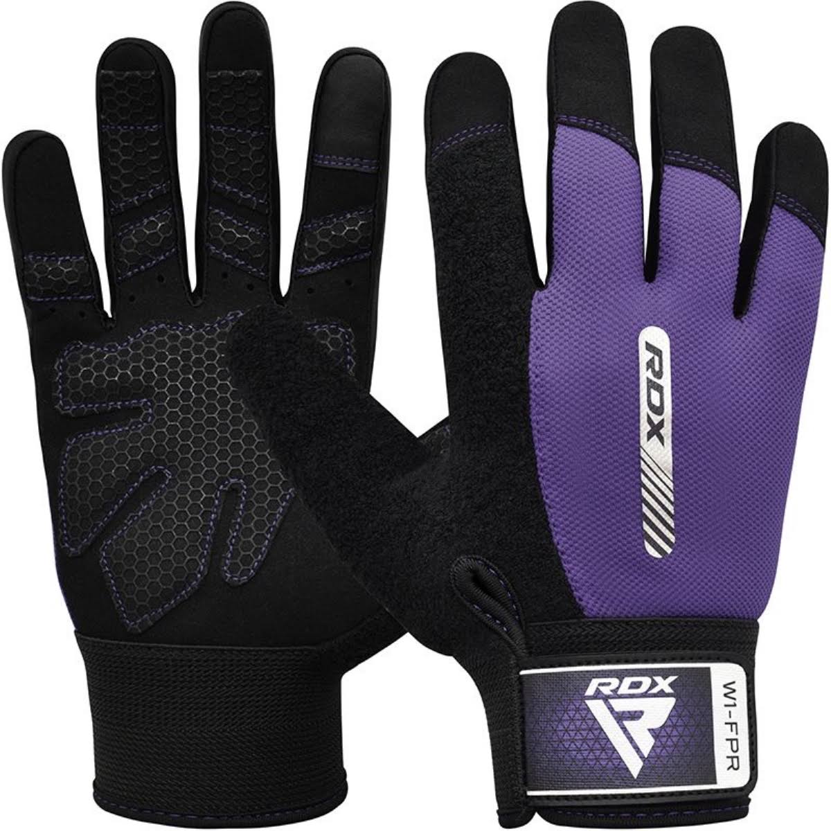 RDX W1 Full Finger Gym Gloves-Black-XL