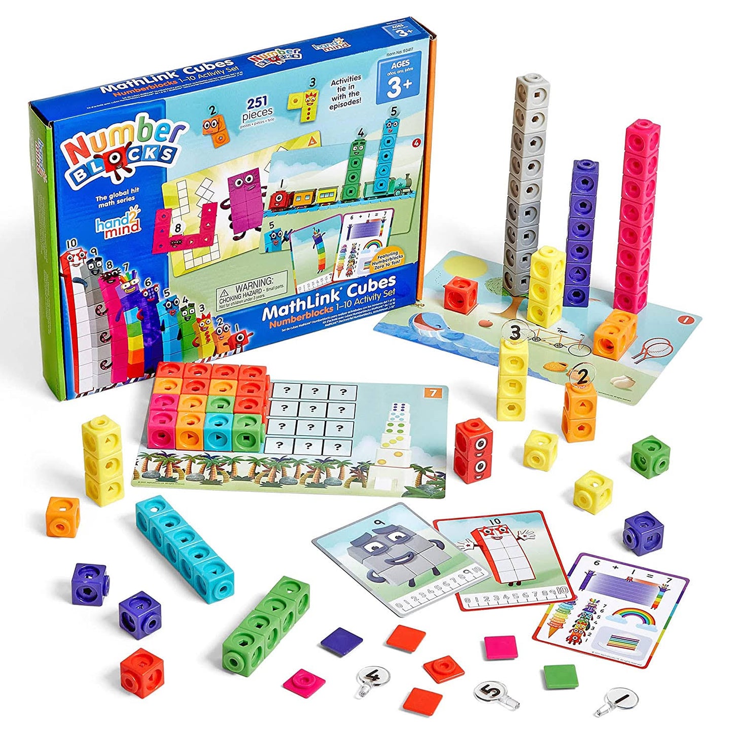 hand2mind Numberblocks MathLink Cubes - 1-10 Activity Set