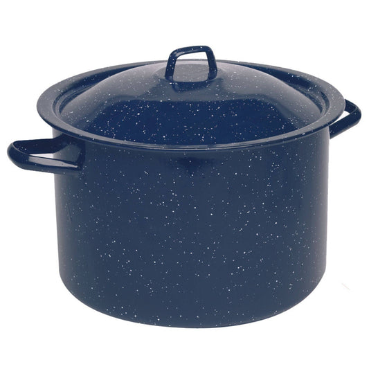 IMUSA USA C20666-1063310W Speckled Stock Pot with Lid 6-Quart Blue