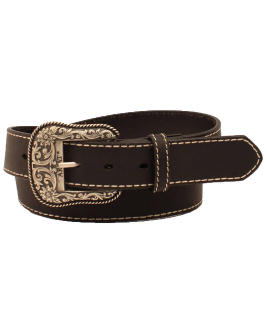 Ariat Womens Heavy Stitched Black Western Belt A1523401