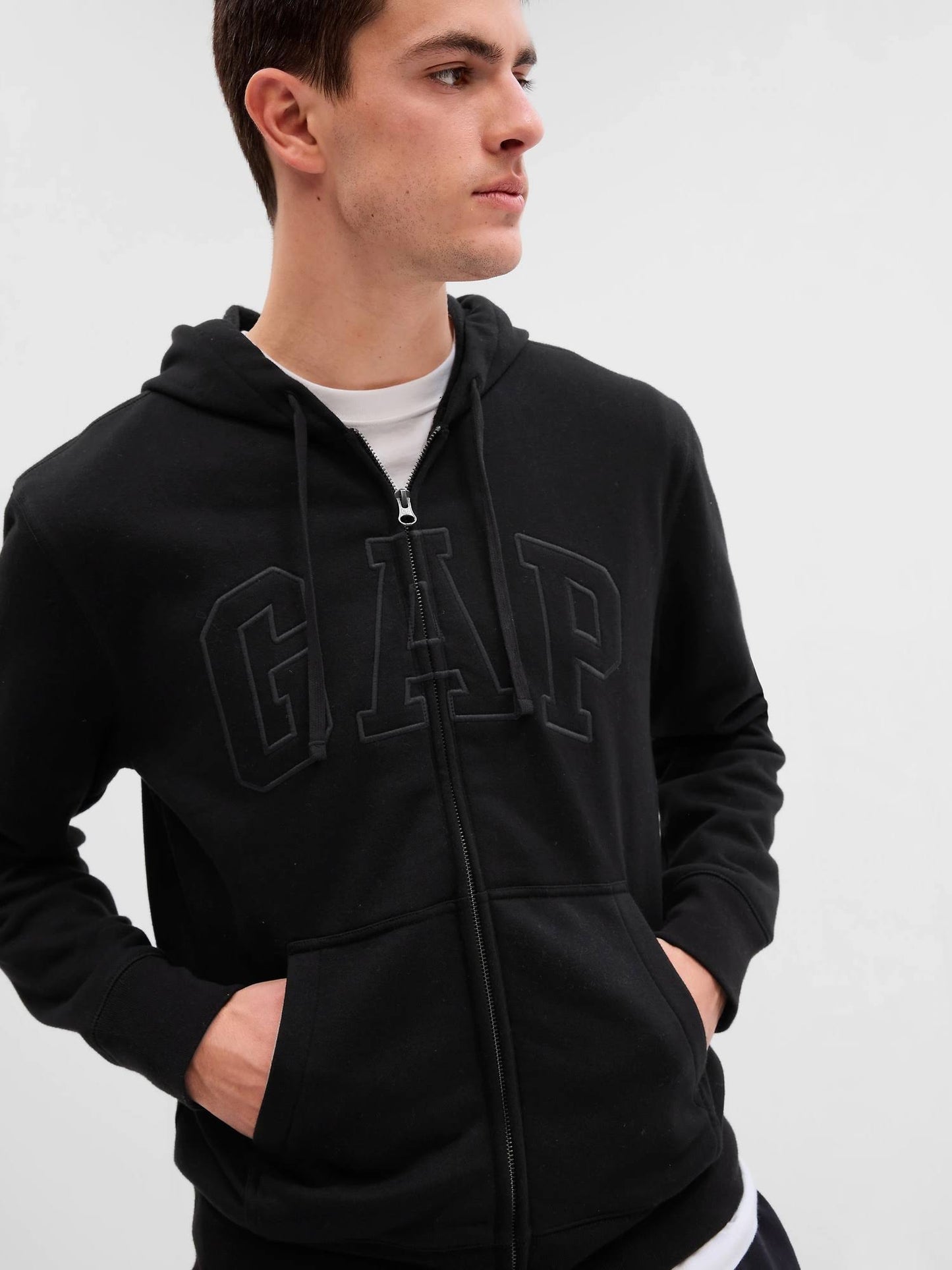 Gap Mens Logo Hoodie Hooded Full Zip Sweatshirt