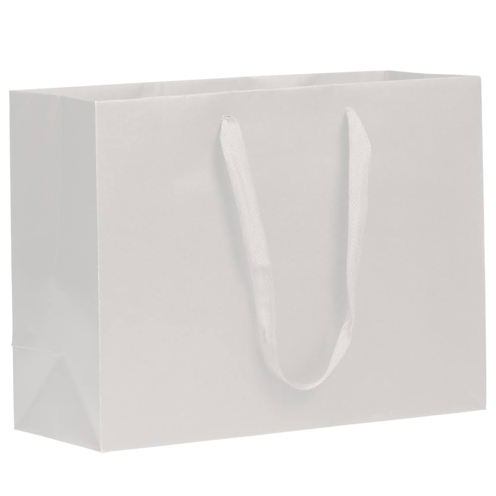 Jam Paper Heavy Duty Matte Horizontal Gift Bags - XL - 17 x 13 x 6 - Black Kraft Recycled - 3 Bags/Pack