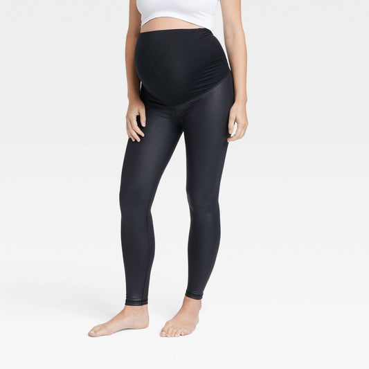 High Gloss Maternity Leggings - Isabel Maternity by Ingrid & Isabel Black L