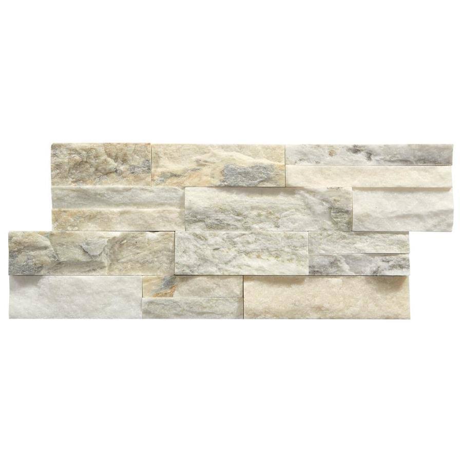 American Olean Rockland 6-Pack Soft Sand 5-in x 13-in Unglazed Natural Stone Marble Brick Wall Tile | RL08513LDGXCC1P