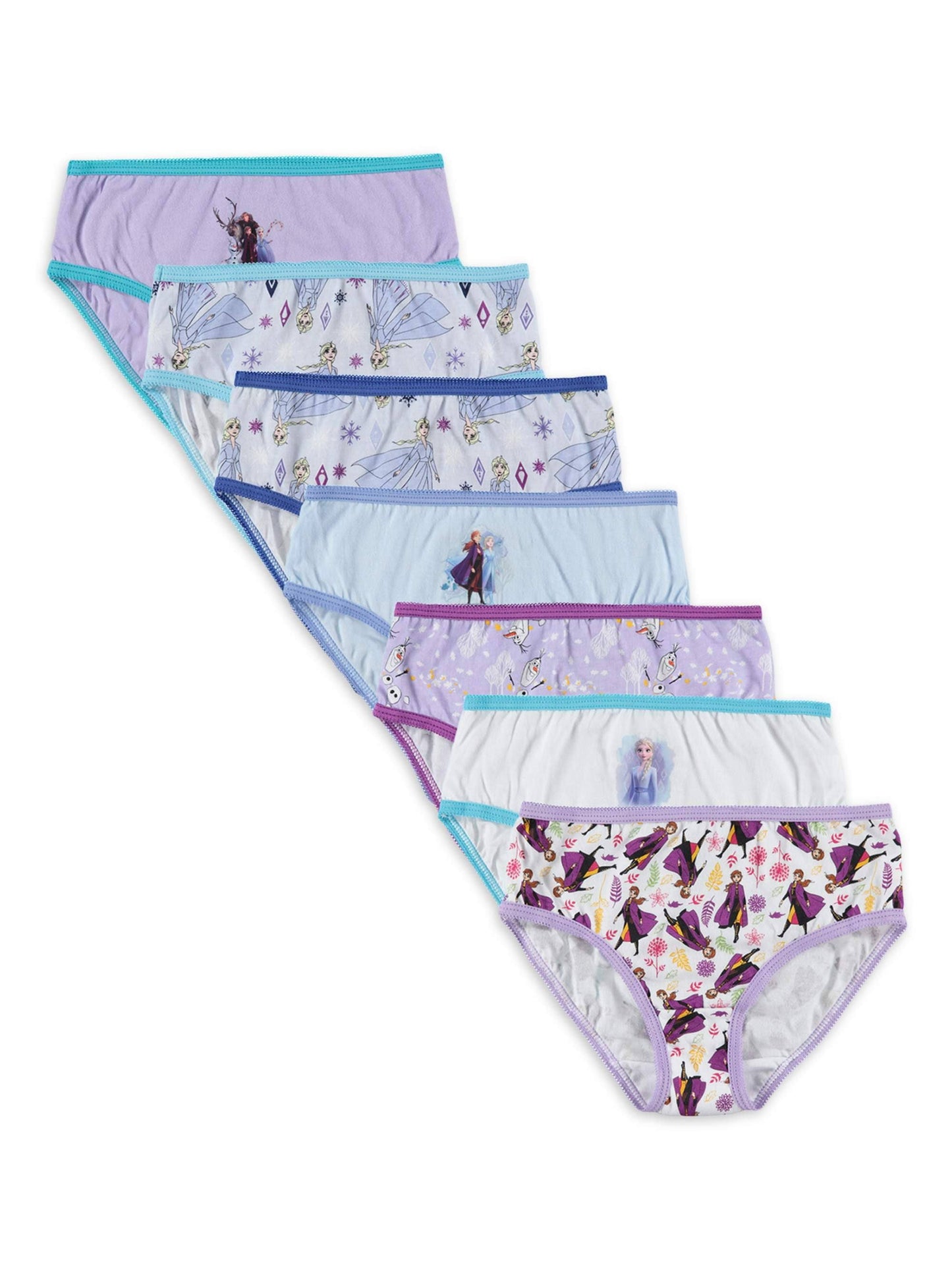 Disney Girls Frozen II 7 Piece Underwear Panties Set