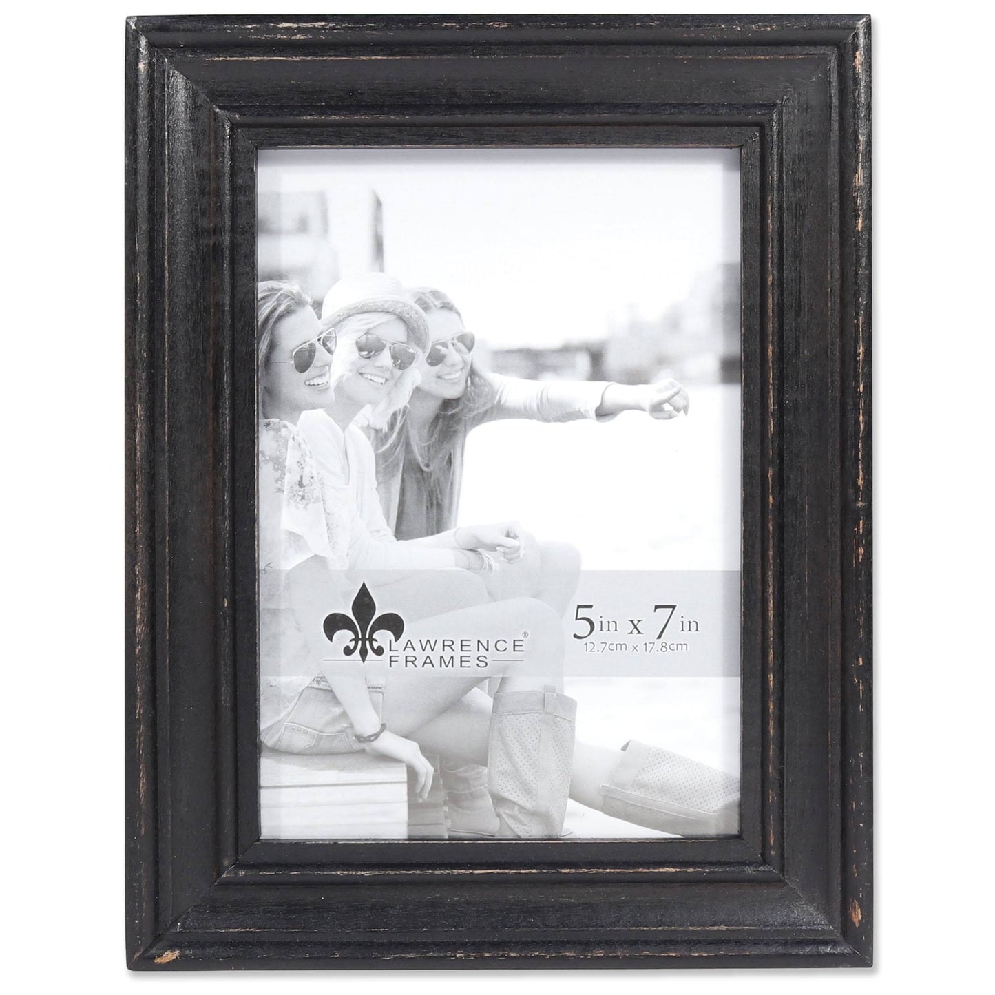 Lawrence Frames 5x7 Durham Weathered Navy Blue Wood Picture Frame