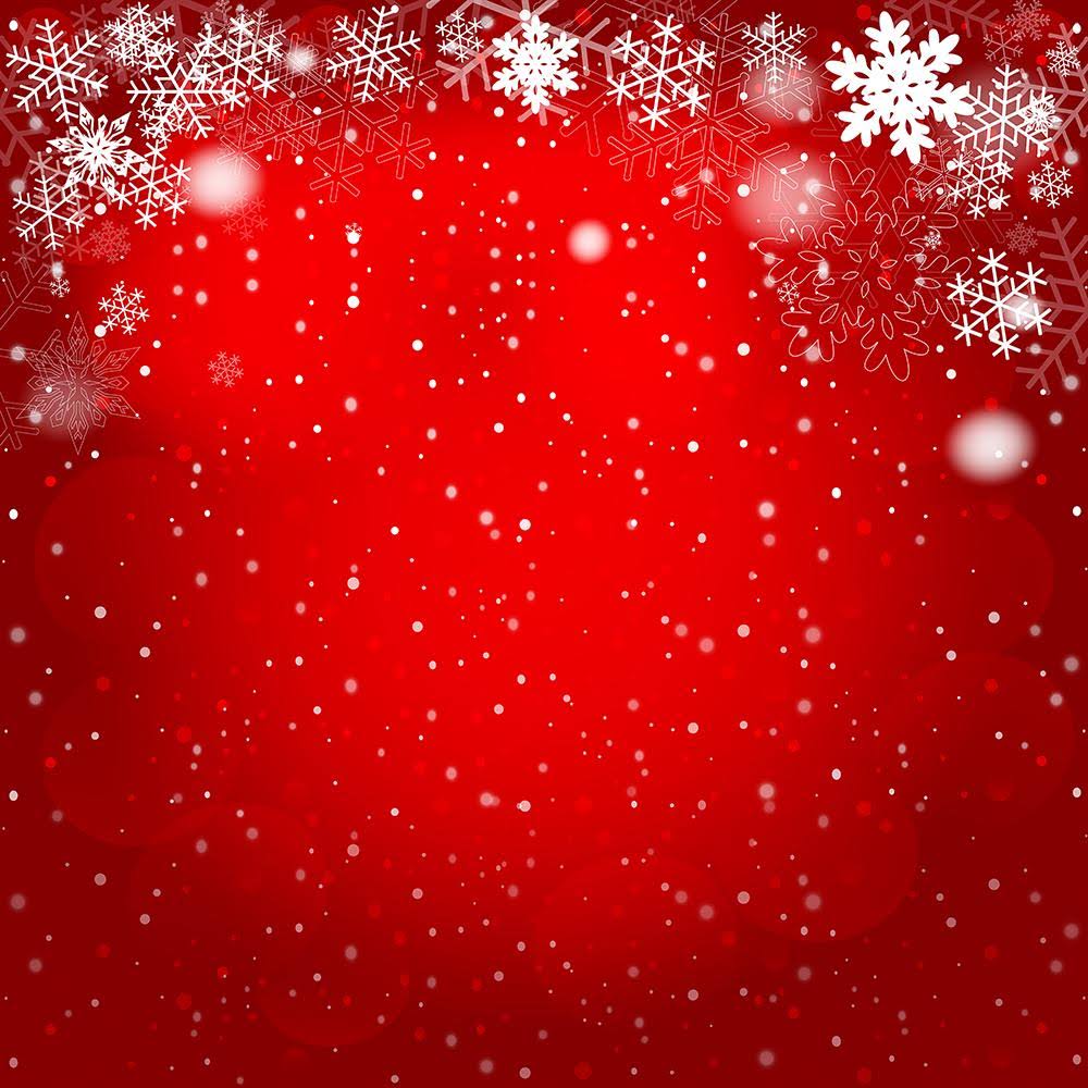 Red Bokeh Snowflakes Background Christmas Backdrops DBD-19251, 5W*3H(1.5*1m)