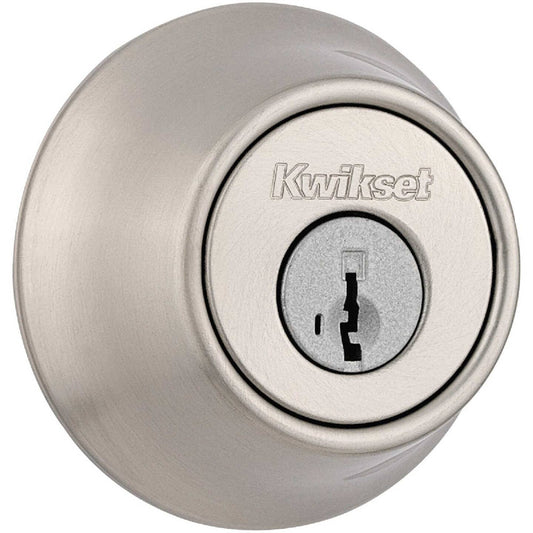 Kwikset 660 Single Cylinder Deadbolt with SmartKey, Satin Chrome