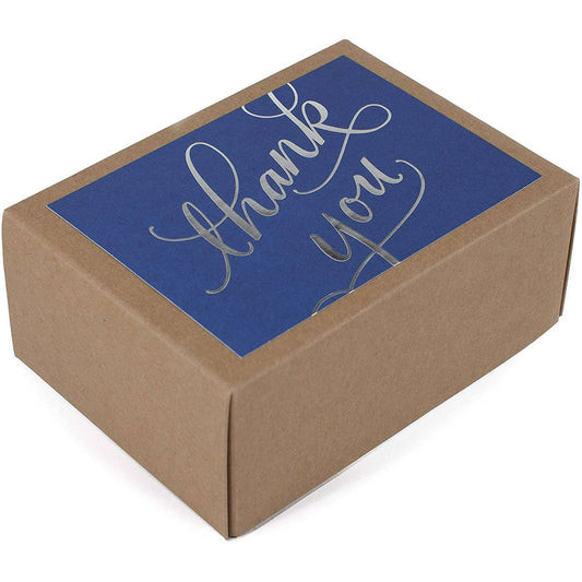 Hallmark Thank You Notes (Silver Foil Script 40 Cards and Envelopes)