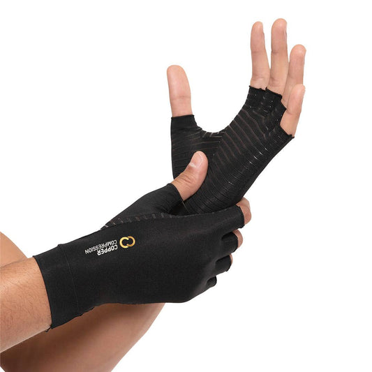 Copper Compression Arthritis Gloves - Guaranteed Highest Copper Content. 1 Best Copper Infused Fit Glove for Carpal Tunnel, Com