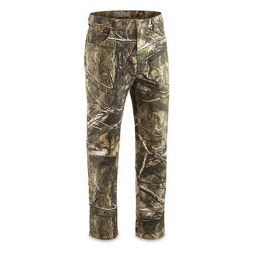 Guide Gear Mens Cotton Camo Pants, Camouflage Jeans Relaxed Fit for Hunting or Casual, Mens, Size: W42 L32