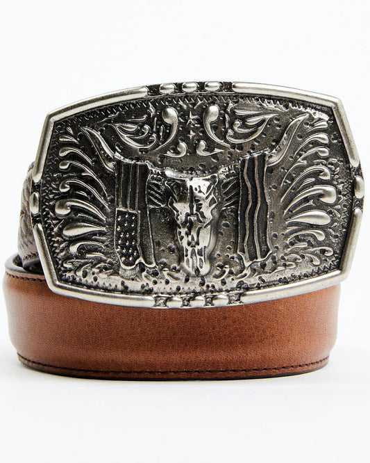 Cody James Boys Scalloped Longhorn Buckle Belt