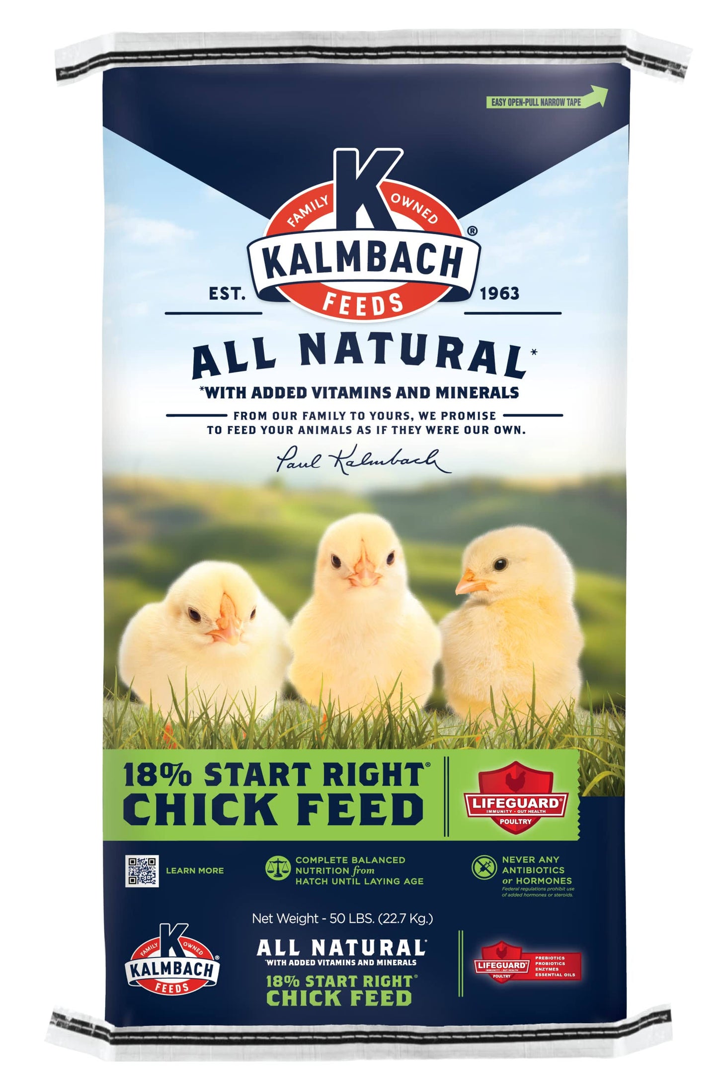 Kalmbach Feeds Non-GMO 18% Start Right Chick Feed, 50 lbs.