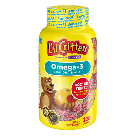 Lil Critters Vitafusion Omega-3 DHA Dietary Supplement, 240 Count (2x120ct)