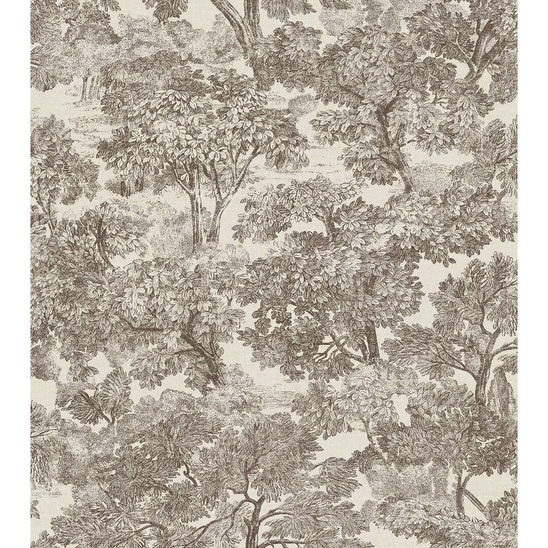 Ashurst Toile 33 x 20.5 Wallpaper Roll Charlton Home Color: Brown