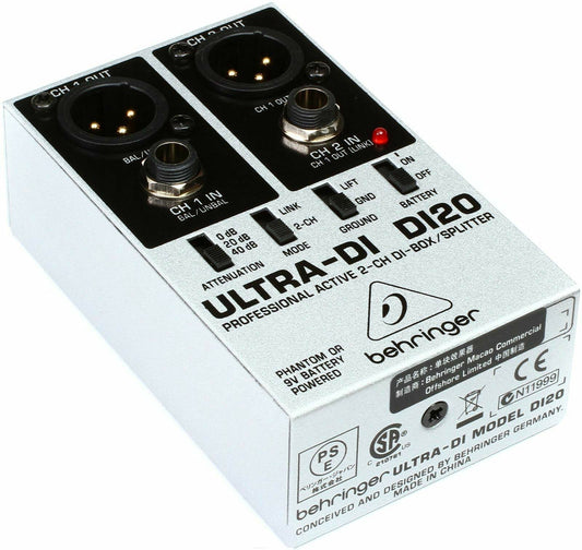 Behringer DI20 - Ultra-DI Active 2-Channel DI-Box/Splitter